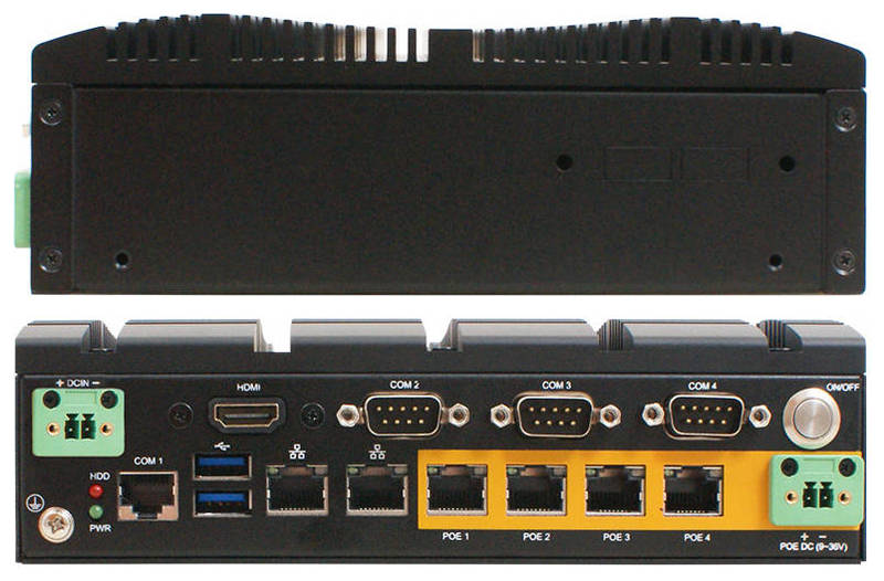 JETWAY HBJC903I36-6412P4 (Embedded Box PC, Intel <b>J6412</b>, 6x 2.5GbE PoE) <b>[FANLESS]</b>